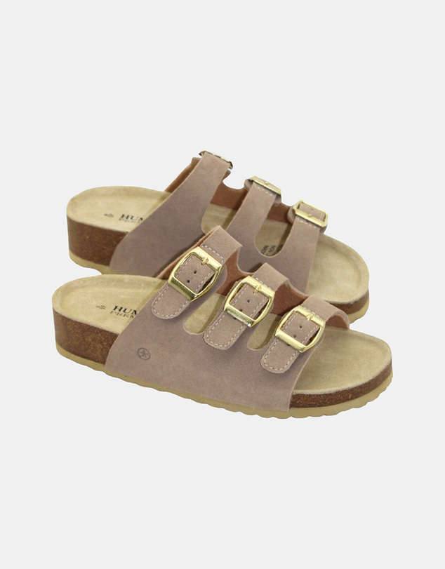 Human - Women's Hope Slide Sandals Mushroom Suede