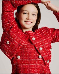 Bardot Junior - Sutton Boucle Crop Jacket - Kids-Teens