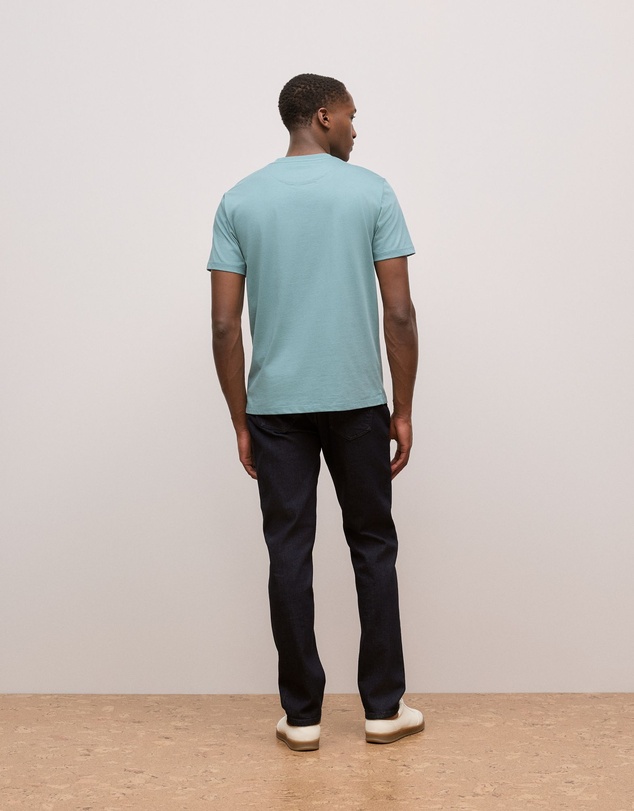 Trenery - Cotton Jersey Crew T-shirt in Jade Green