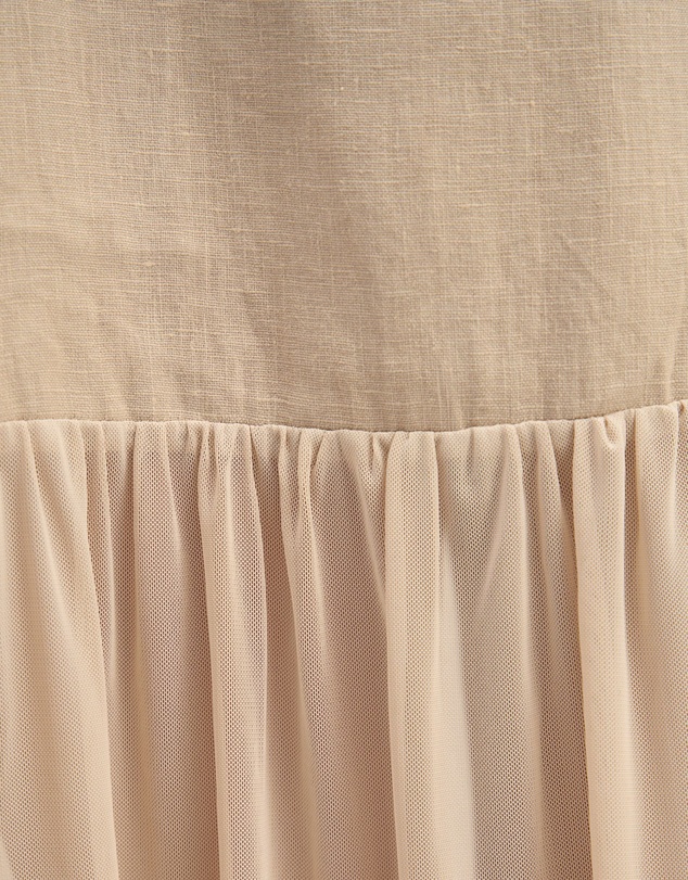 Oxford - Kristel Linen And Mesh Dress