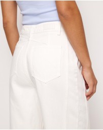 AERE - Mid Rise Barrel Leg Jeans