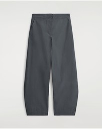 COS - Pima Cotton Barrel-Leg Trousers