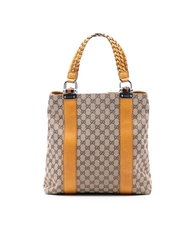 Pre-Loved by Azura Reborn - Pre-Loved Large GG Canvas Bamboo Libeccio Tote