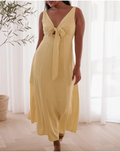Petal & Pup - Archer Midi Dress - Butter Yellow