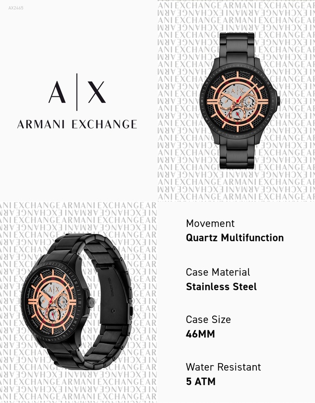 Armani Exchange - Black Chronograph Watch