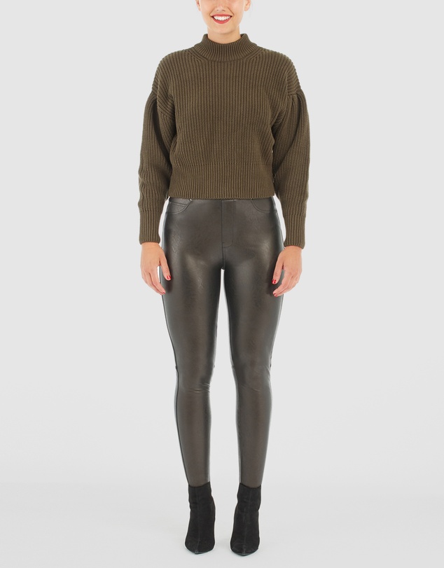 Spanx - Leather-Like Skinny Pants, Regular