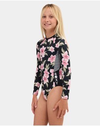 Roxy - Girls 8 to 16 Of The Pacific Long Sleeve One Piece Swimsuit