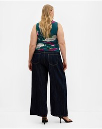 City Chic - Lidia Ruched Print Top