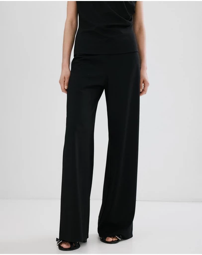 M.N.G - Straight-Fit Trousers With Elastic Waist
