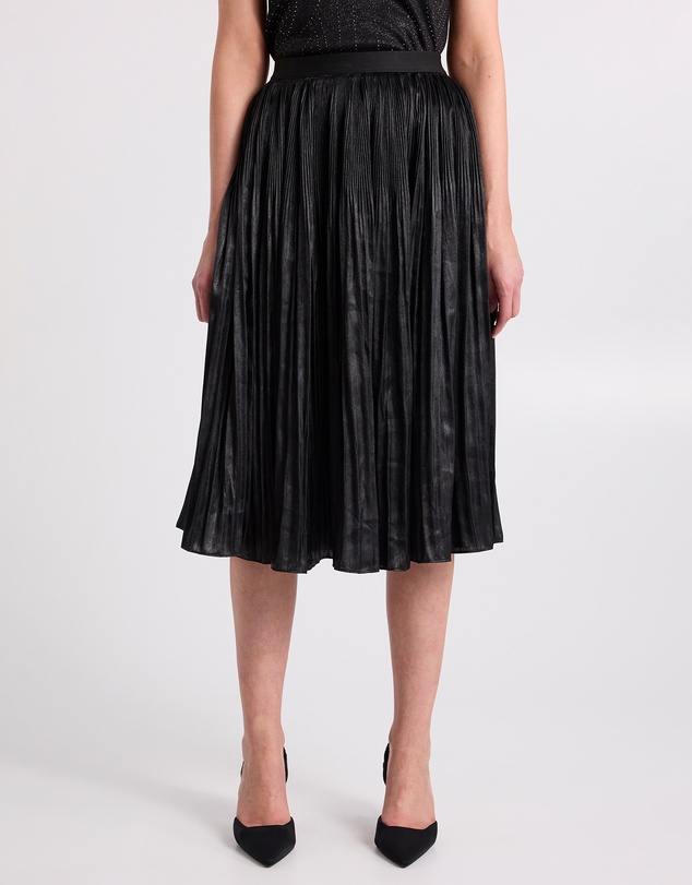 David Lawrence - Rumi Metallic Pleat Skirt