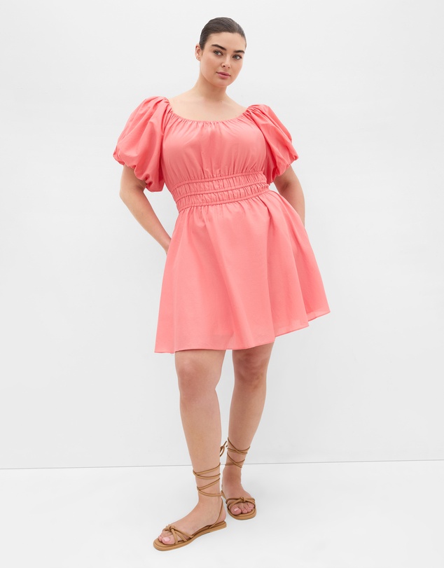 City Chic - Lilli Puff Sleeve Mini Dress