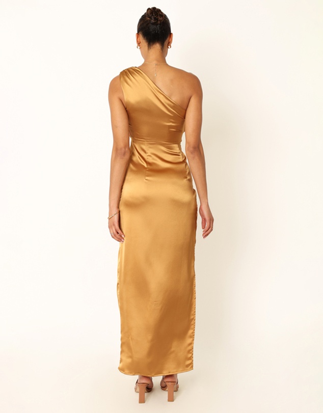 Petal & Pup - Nadia One Shoulder Maxi Dress - Bronze