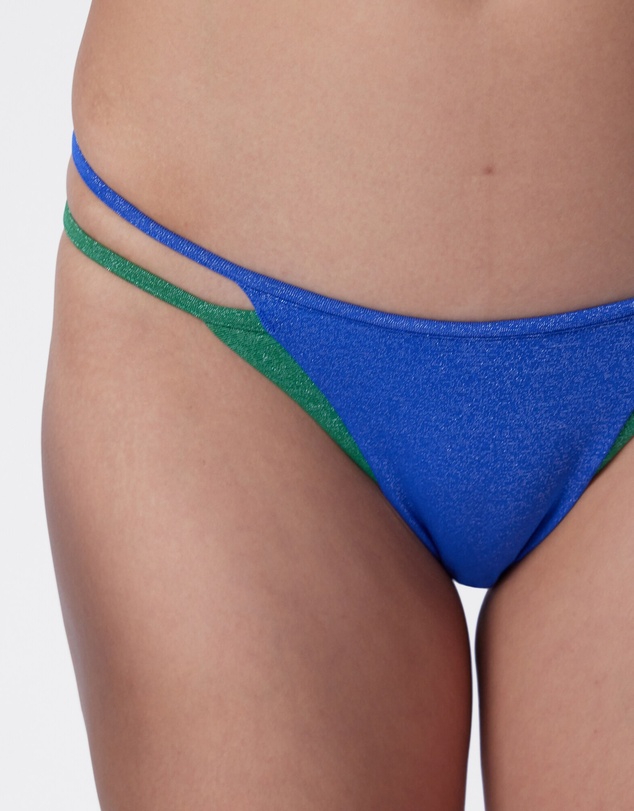 Bras N Things - Mykonos Brazilian Bikini Bottom - Blue