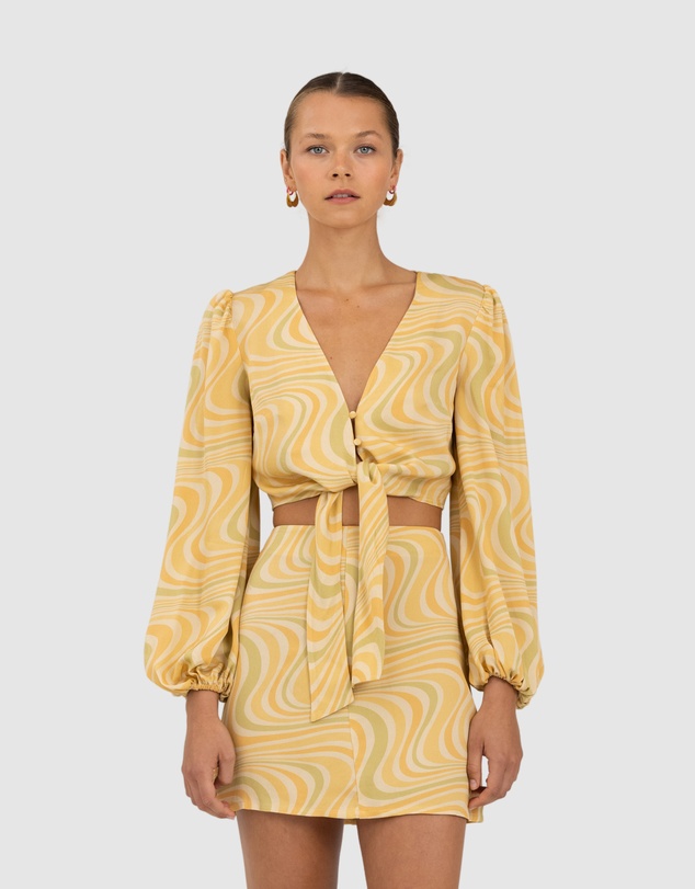 The Wolf Gang - Montana Tie Front Blouse