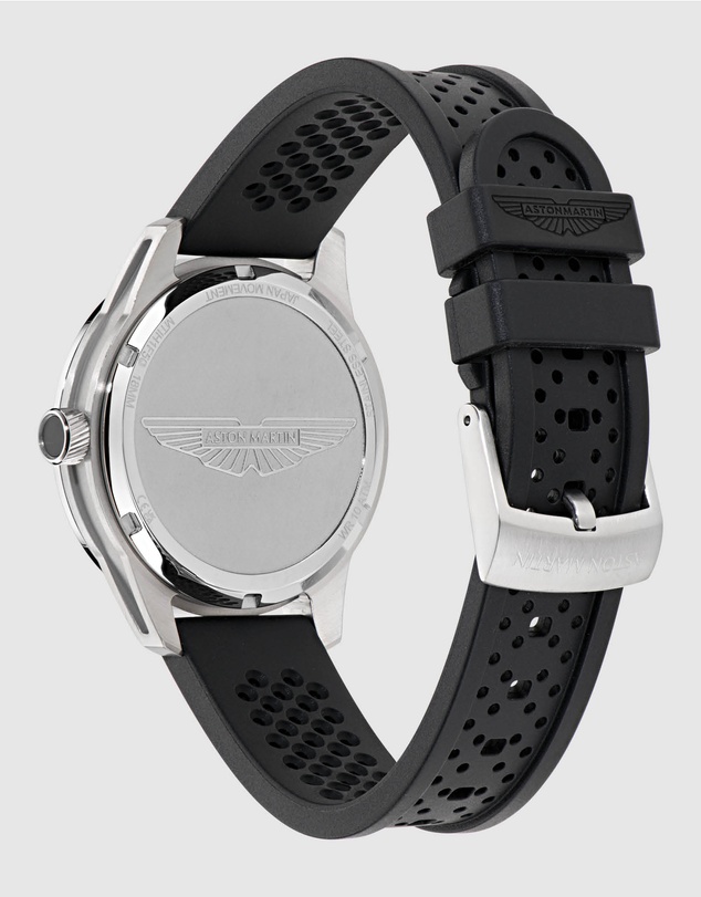Aston Martin - HDL Podium Green Stainless Steel Black Silicone Strap Watch