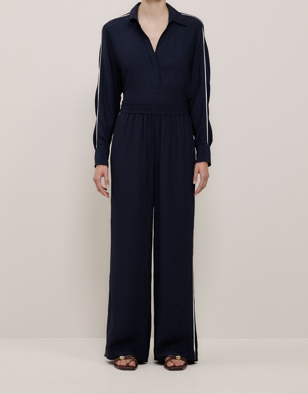 Trenery - Piping Detail Pull On Pant in Night Sky