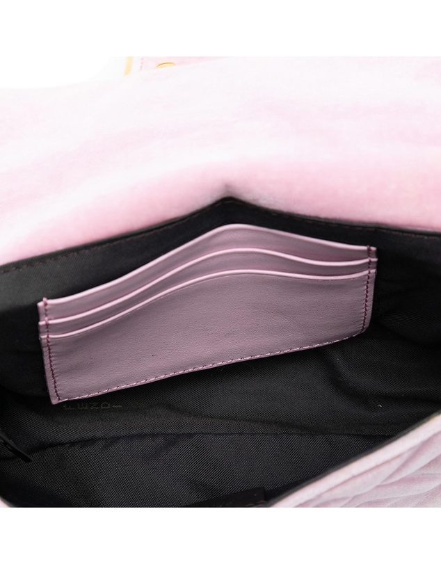 Fendi - Pre-Loved Mini Zucca Embossed Velvet Baguette Satchel