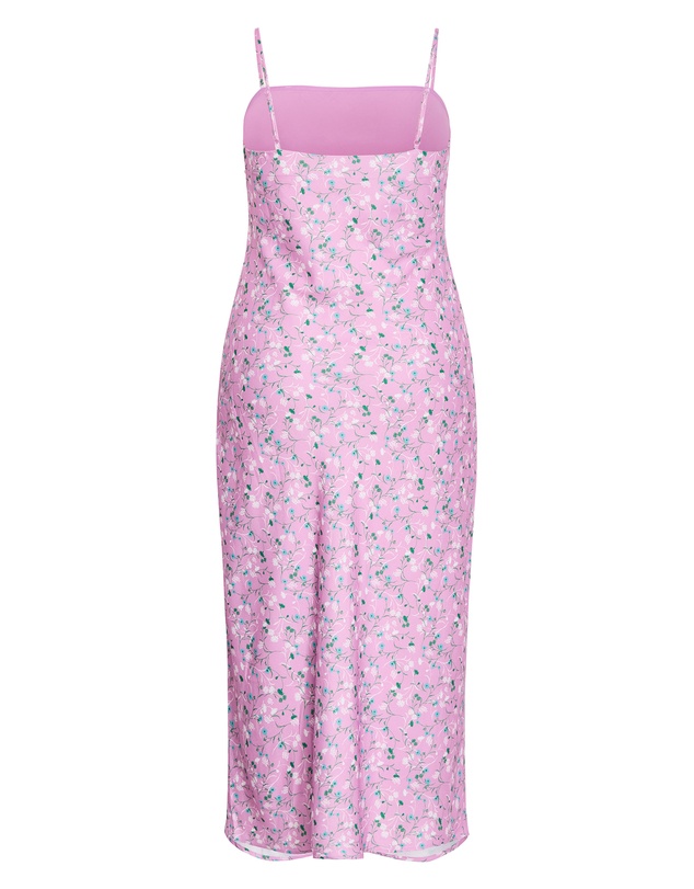 City Chic - Plus size Ellery Ditsy Print Maxi Dress - light fuschia