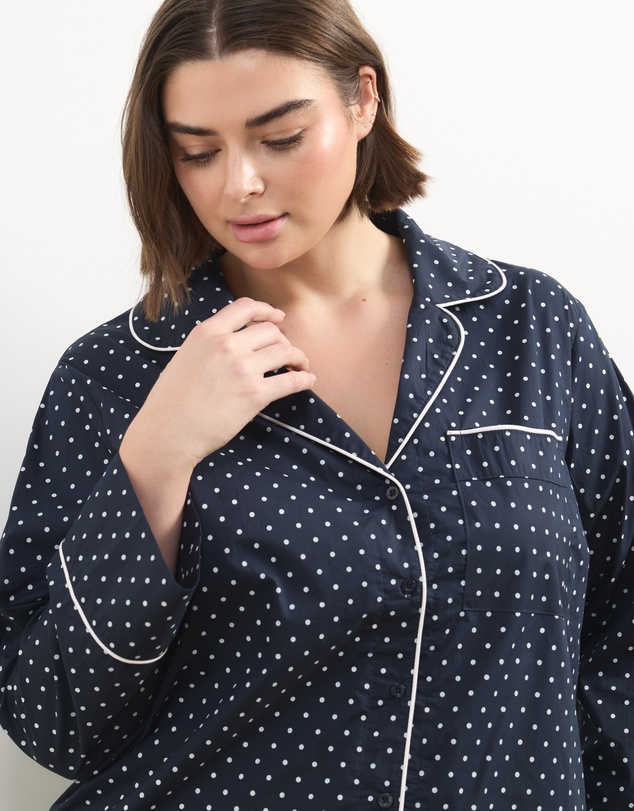 Atmos&Here Curvy - Riley Polka Dot Cotton PJ Set