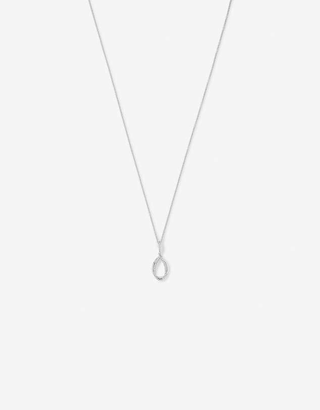 Michael Hill - Cubic Zirconia Interlaced Oval Pendant Necklace in Sterling Silver