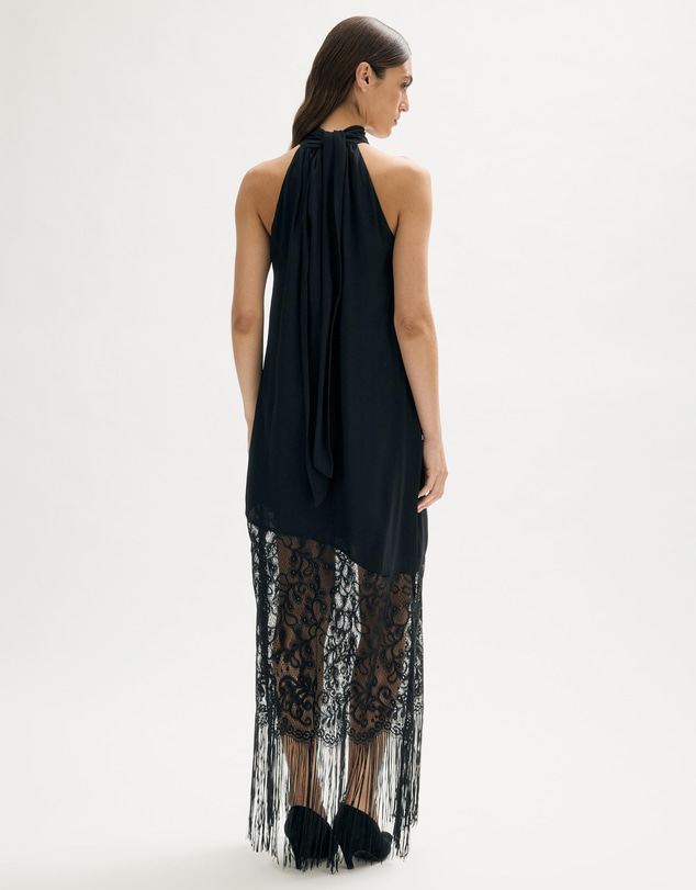 Minima Esenciales - Pia Fringe Lace Maxi Dress