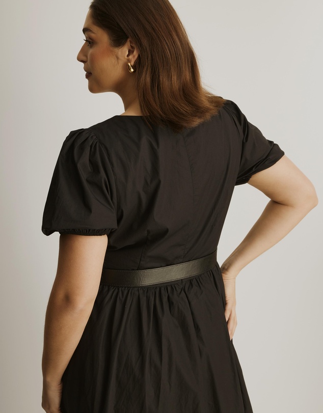 Atmos&Here Curvy - Mia Belted Poplin Maxi Dress