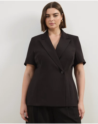 Atmos&Here Curvy - Marlow Short Sleeve Blazer