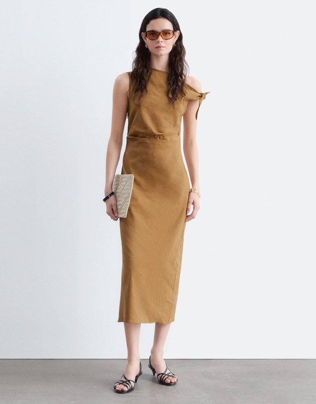 & Other Stories - Asymmetric Paisley Midi Dress