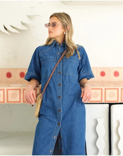 Ceres Life - Ava Short Sleeve Midi Dress