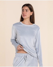 Gingerlilly - Thea Velour Long Lounge Set