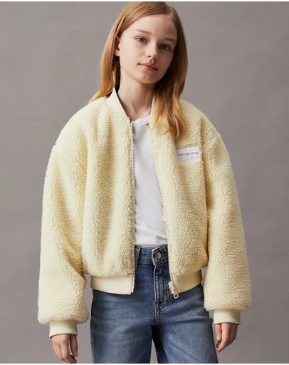 Calvin Klein Jeans - Girls Reversible Teddy Bomber Jacket