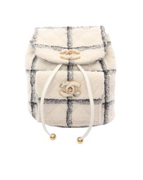 Pre-Loved by Azura Reborn - Pre-Loved Large Quilted Wool Duma Drawstring Backpack