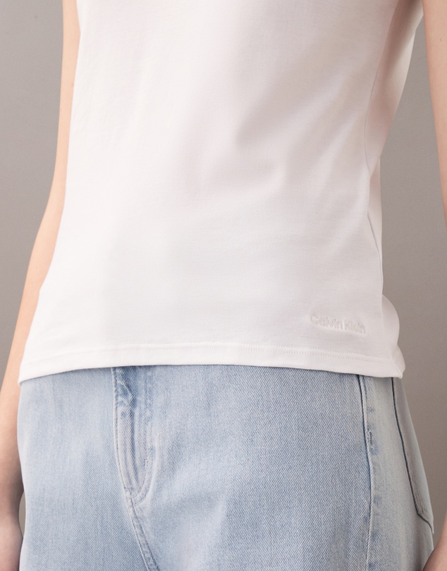 Calvin Klein - Supima Cotton Emblem Logo Baby Tee