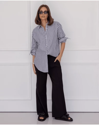 ALEXANDRA - Austin Shirt Black Stripe