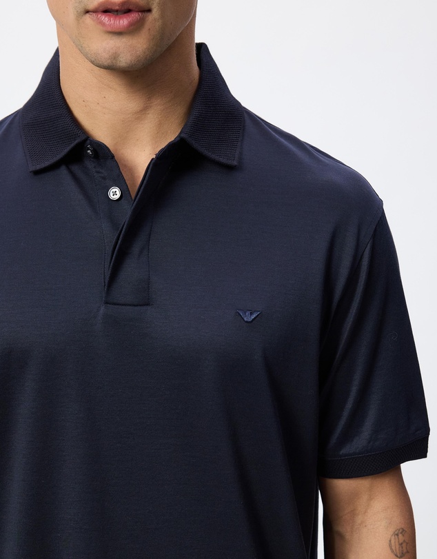 Emporio Armani - Rounded Micro Eagle Polo Shirt