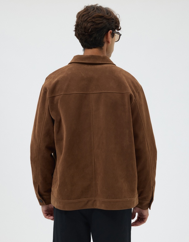AERE - Suede Look Harrington Jacket