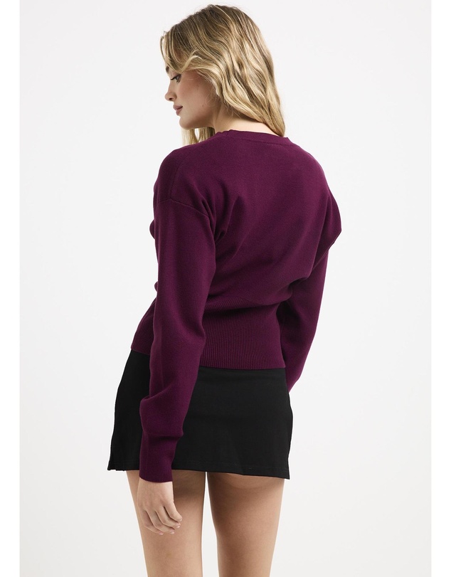 Alice In The Eve - Callie Cinched Long Sleeve Knit Cardigan