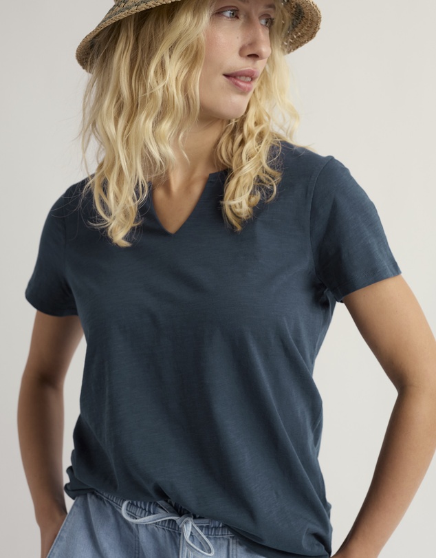 Seasalt - Seasalt Cornwall Navy Kellow T-Shirt in Jersey