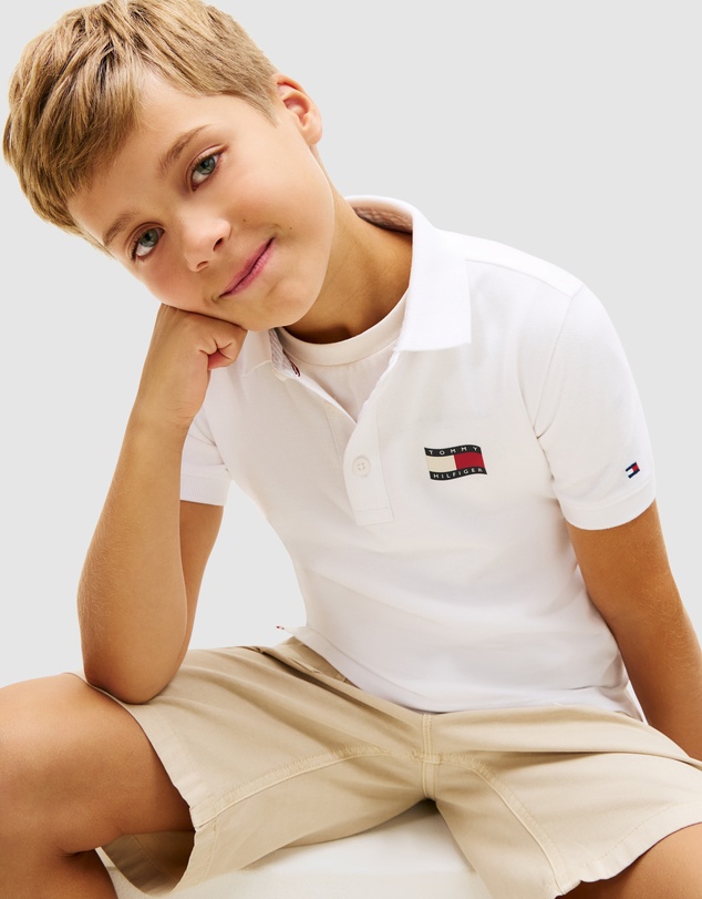 Tommy Hilfiger - Boys Regular Fit Wavy Flag Polo Shirt - Teens