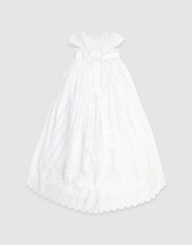Bebe by Minihaha - Open Back Christening Dress With Bloomers