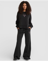 GUESS Originals - GUESS Originals Distressed Baker Crewneck Fleece Sweatshirt