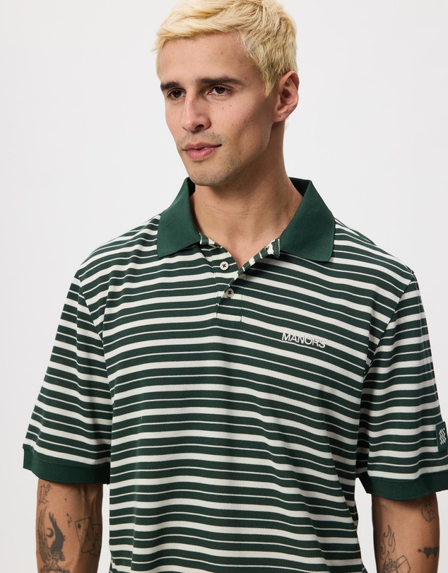 Manors - Goat Pique Polo Stripe