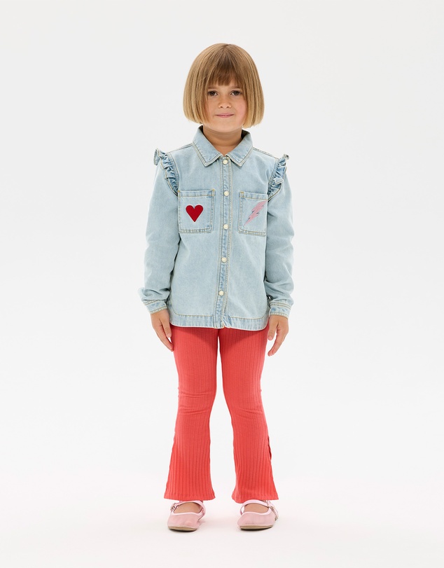 Rock Your Kid - Wild At Heart Denim Fern Shirt