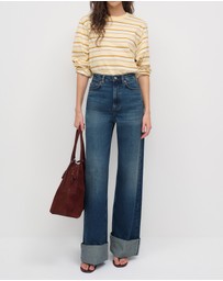 Reformation - Cary High Rise Slouchy Wide Leg Jeans