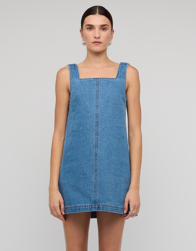 Cassia Denim Mini Dress by Staple the Label Online | THE ICONIC | Australia