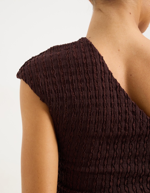 Calli - Raya Textured Jersey One Shoulder Top