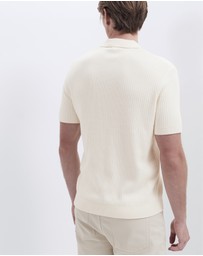 UNISON - Wavy Stitch Knit Polo