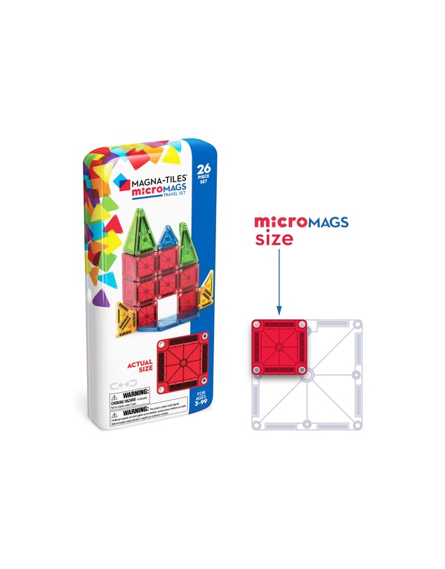 Magna-Tiles - MAGNA-TILES - microMAGS Travel Set - 26 Piece Set