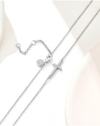 Mestige - Trust Cross Necklace - Silver Plated