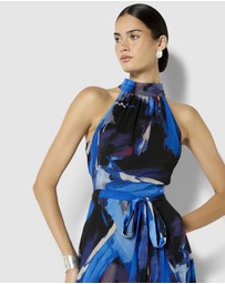 Montique - Gisele Printed Halter Maxi